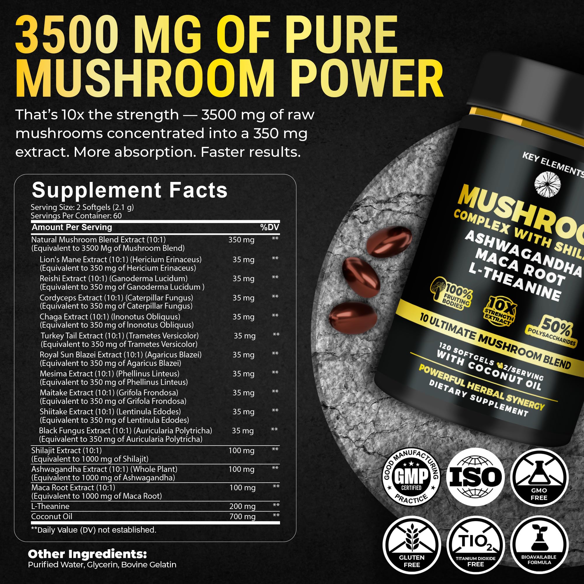 Packaging and ingredients highlights for the product
