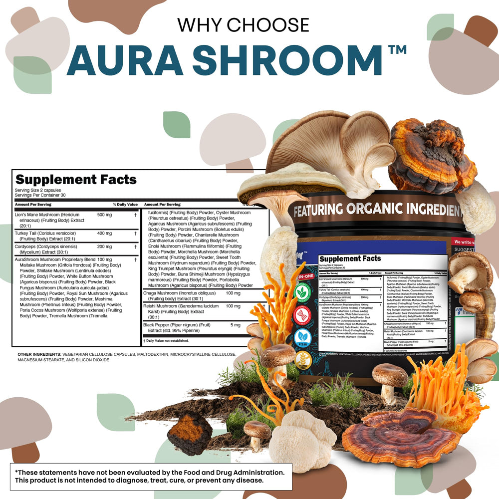 Label showing the 25-mushroom complex