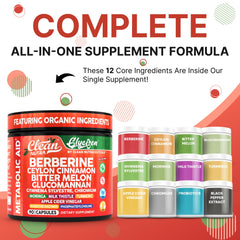 Berberine and cinnamon with digestive enzymes capsules