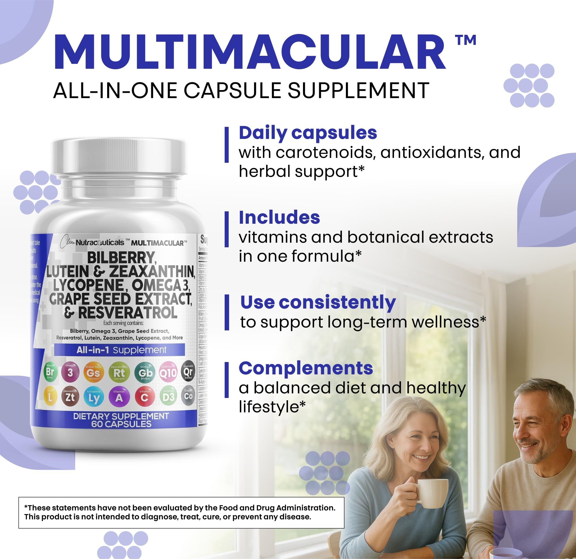 Grape seed extract imagery accompanying the formula