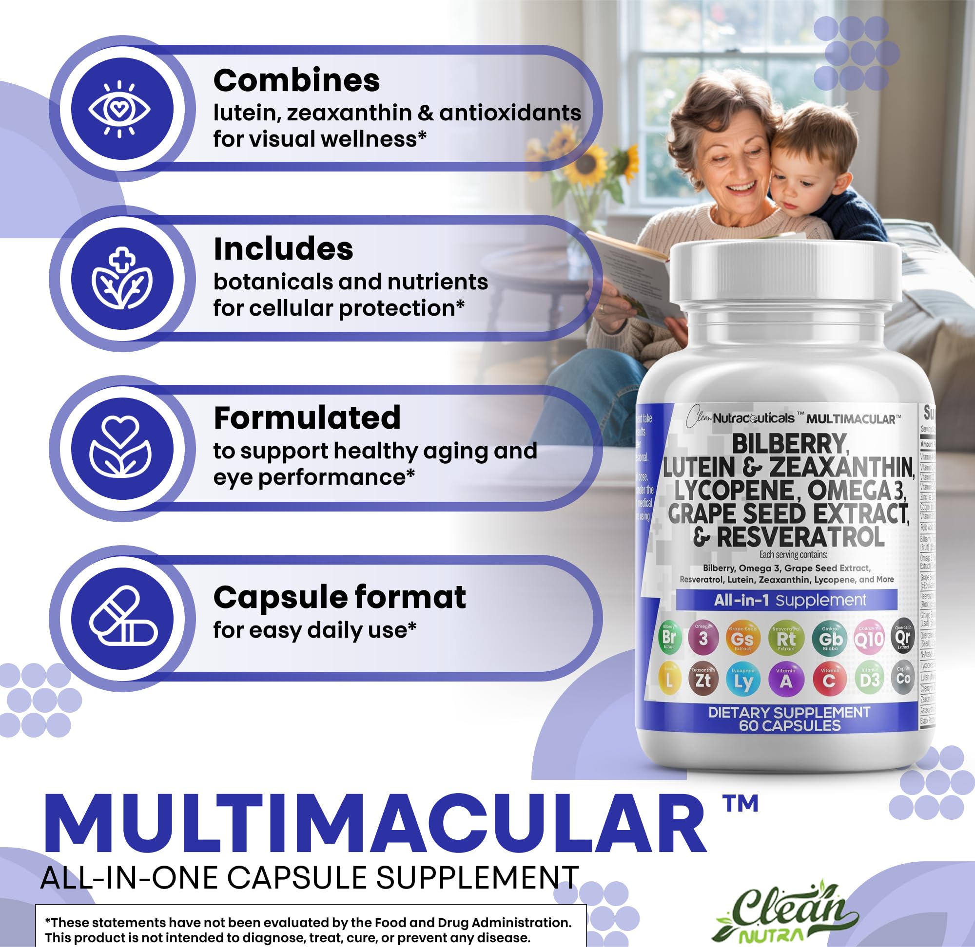 Resveratrol and grape seed antioxidant blend
