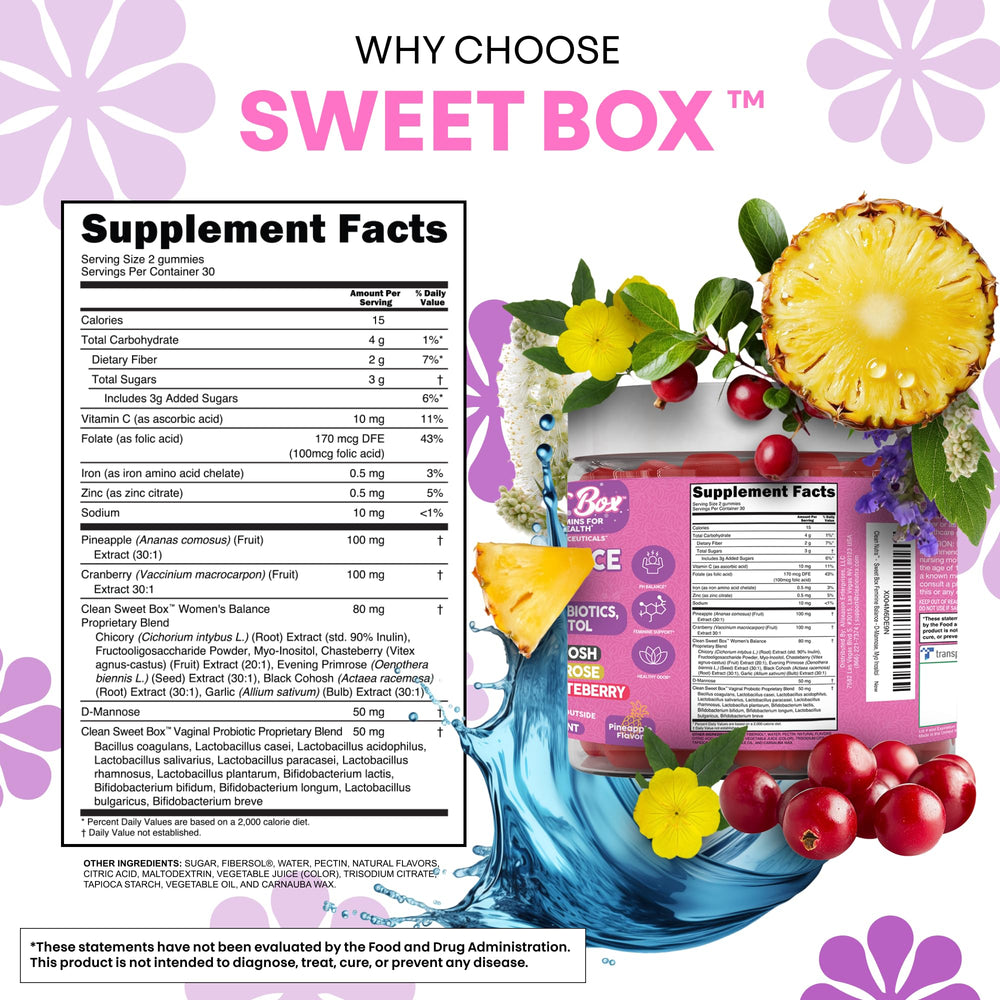 Label highlighting probiotic strains and pH balance