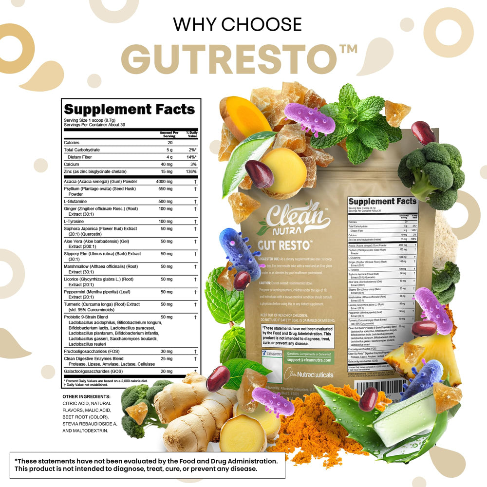 5-in-1 fiber blend featuring psyllium, prebiotics, probiotics, and enzymes