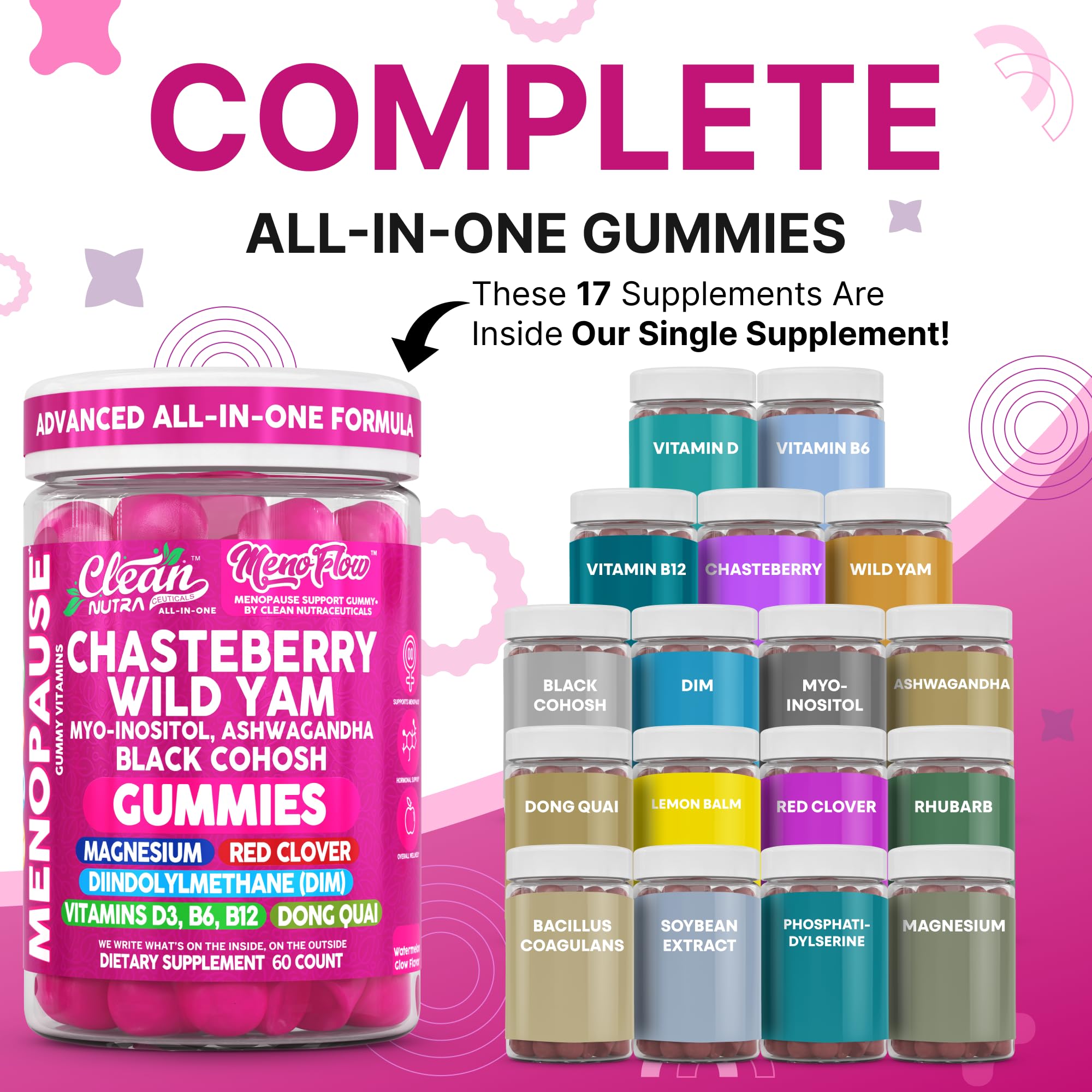 Gummies in jar close-up showing texture and color