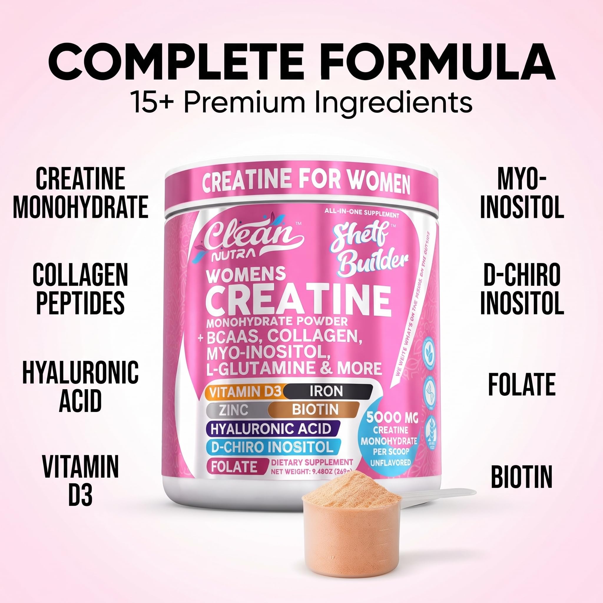Clean Nutraceuticals mixed in a smoothie demonstrating neutral flavor blend