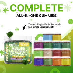 Close-up of gummies with elderberry and vitamin C ingredients