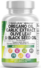Clean Nutra Oregano Oil with Garlic, Olive Leaf Extract and Black Seed Oil for immune support