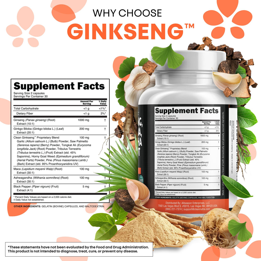 Bottle featuring pine bark extract garlic and saw palmetto ingredients