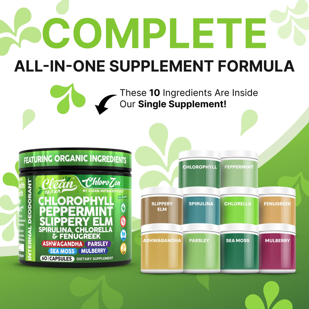 Clean Nutra sea moss and greens vegan capsules