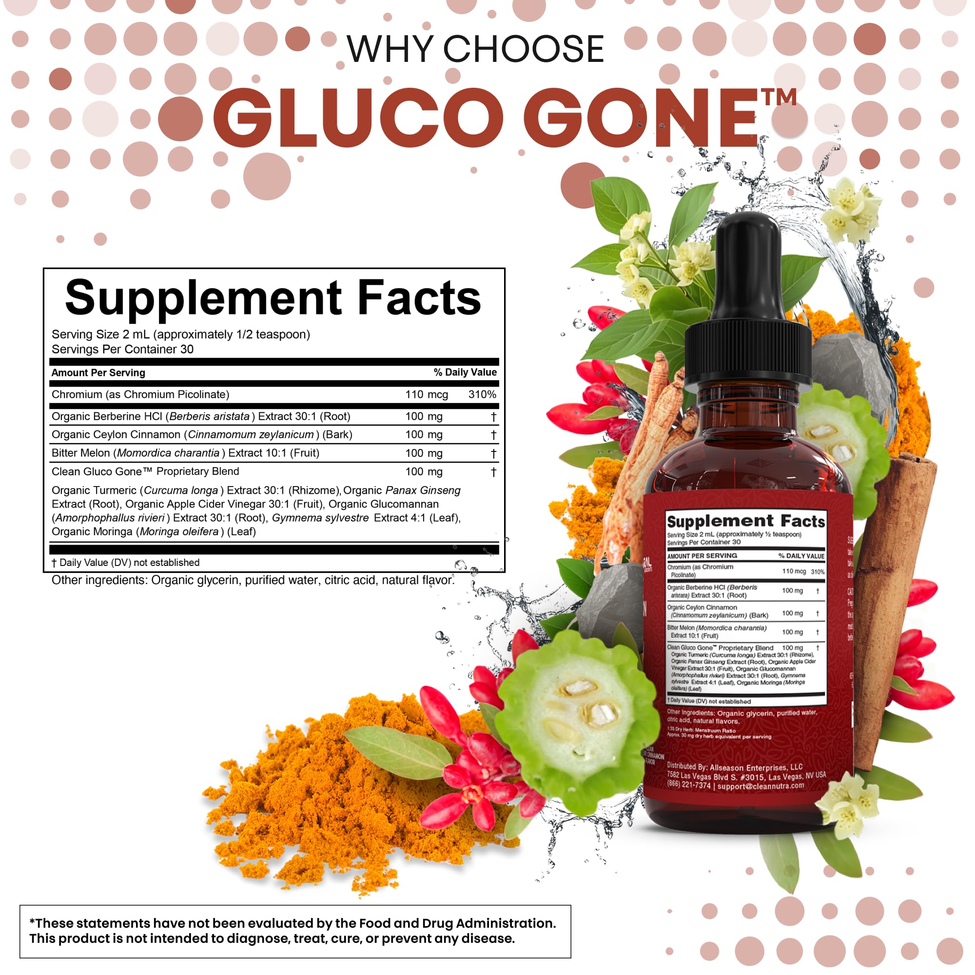 Clean Nutra Turmeric Curcumin Drops bottle: versatile wellness support