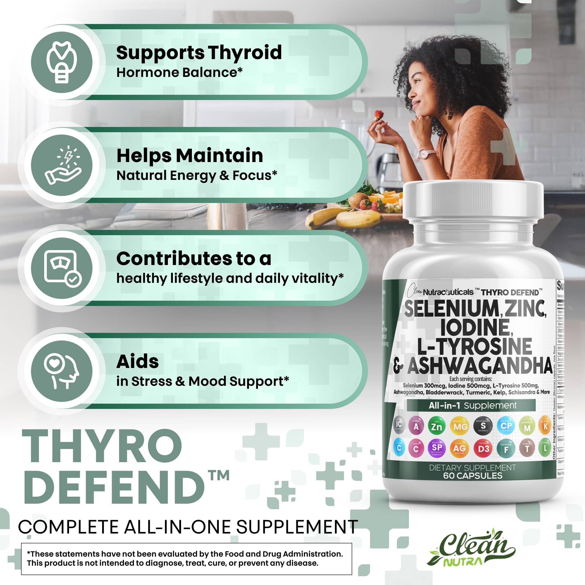 Clean Nutra zinc 50mg capsules for immune support and vitality