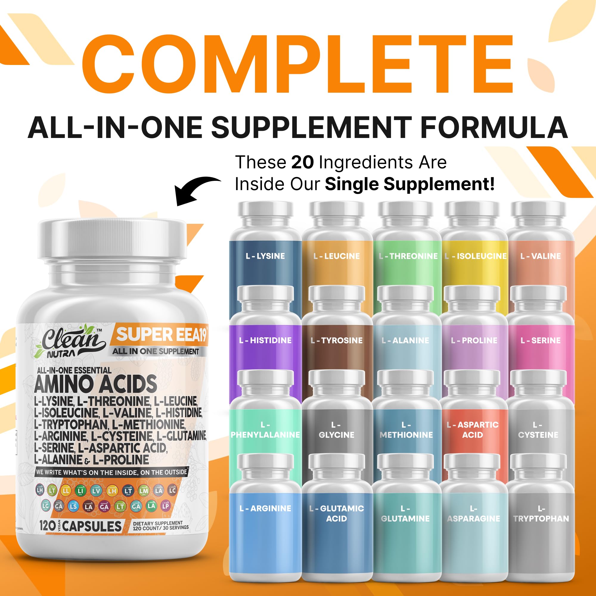 Capsules containing L-Leucine, L-Isoleucine, and L-Valine