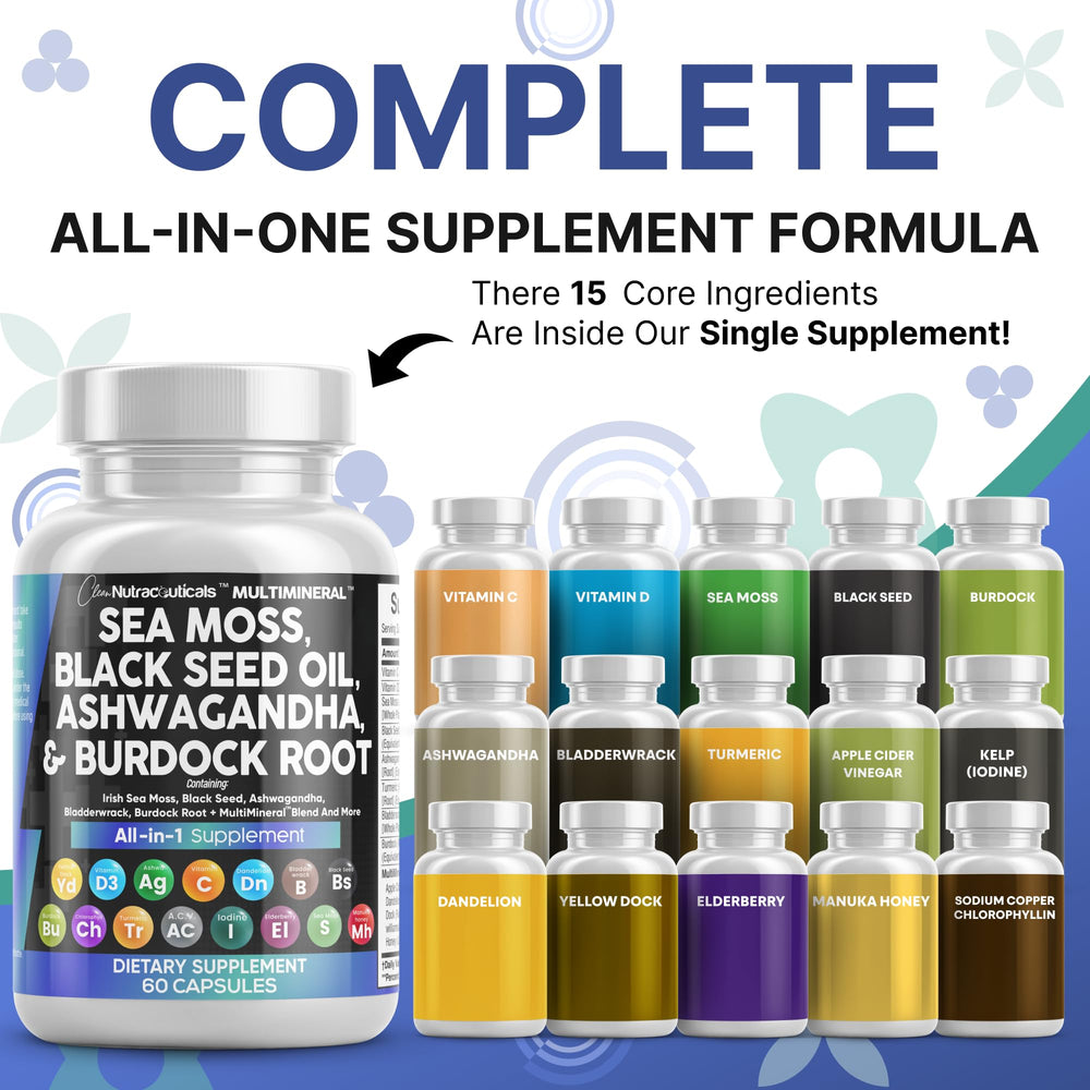 Clean Nutraceuticals Black Seed Oil capsules on display for hair and immune support