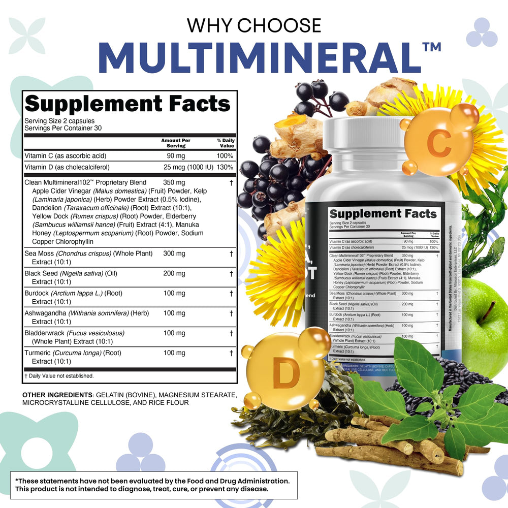 Bladderwrack and burdock root capsules
