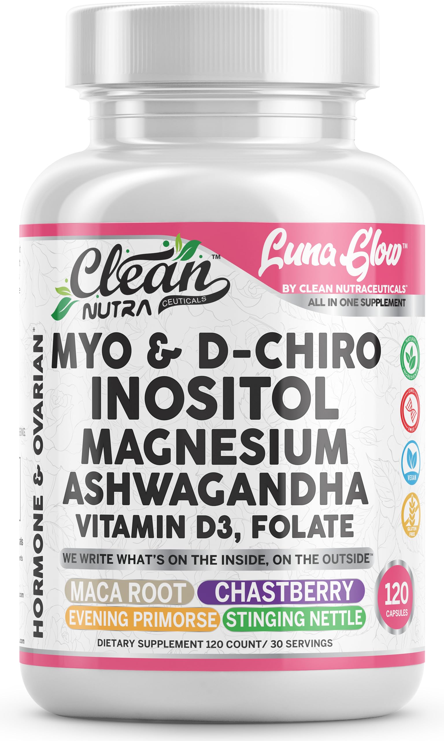 Clean Nutraceuticals bottle front label showing product name and benefits