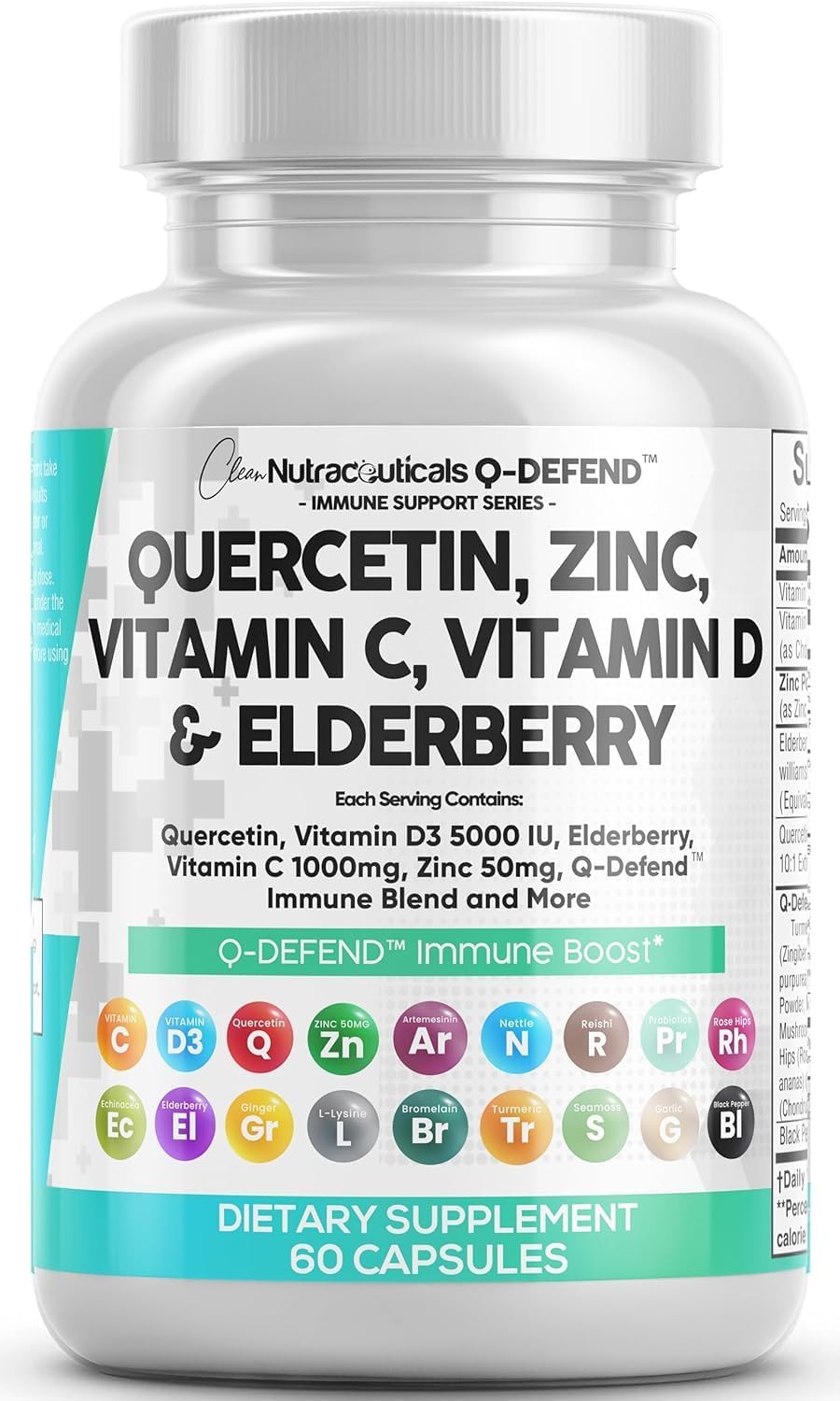 Bottle of Clean Nutraceuticals Immune Support 30-day supply