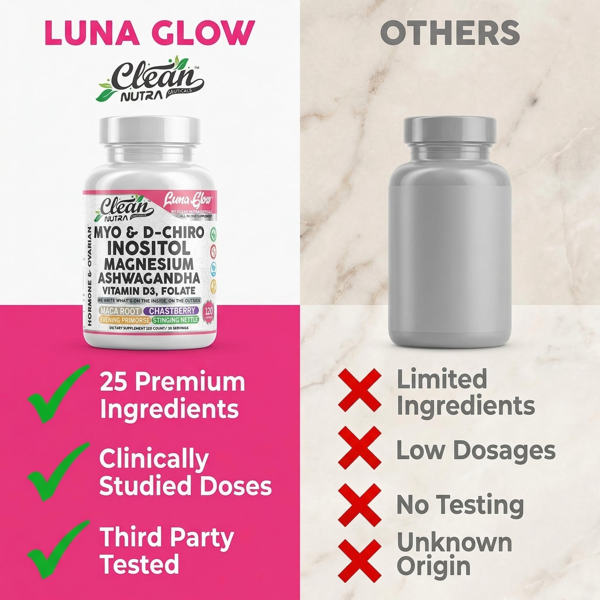 Clean Nutraceuticals capsules in hand illustrating convenient daily use
