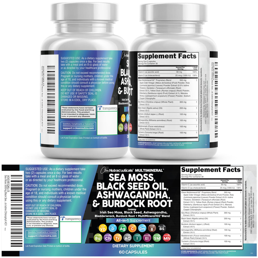 Clean Nutraceuticals Iodine and Chlorophyll capsules for daily wellness