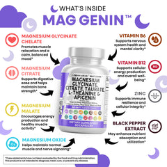 L-Theanine 200mg inclusion in Mag Genin
