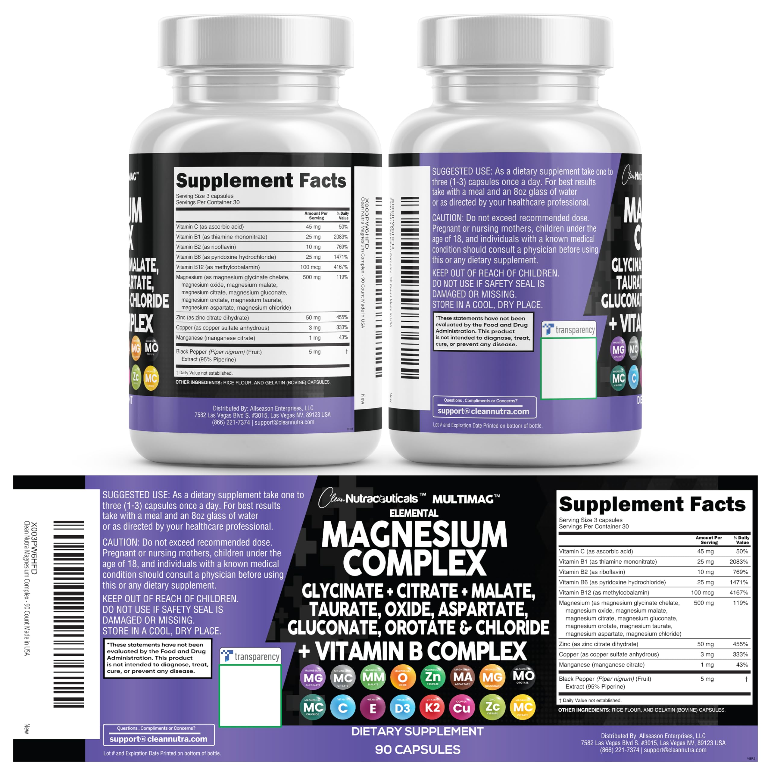 Clean Nutraceuticals MultiMag night-friendly use promotes relaxation routines