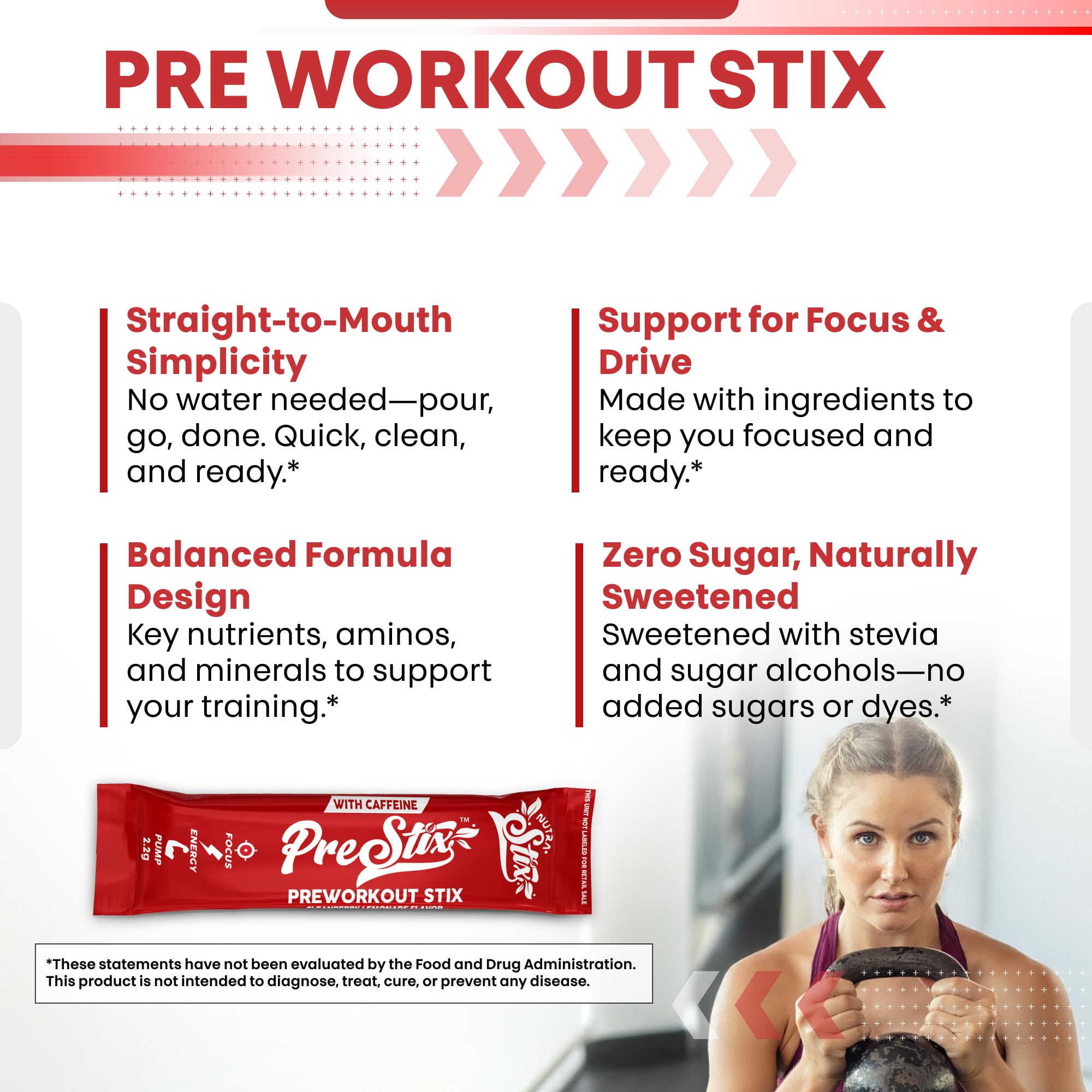 Clean Nutraceuticals Pre Workout Sticks scoop-dispense action reveals easy-measure servings.