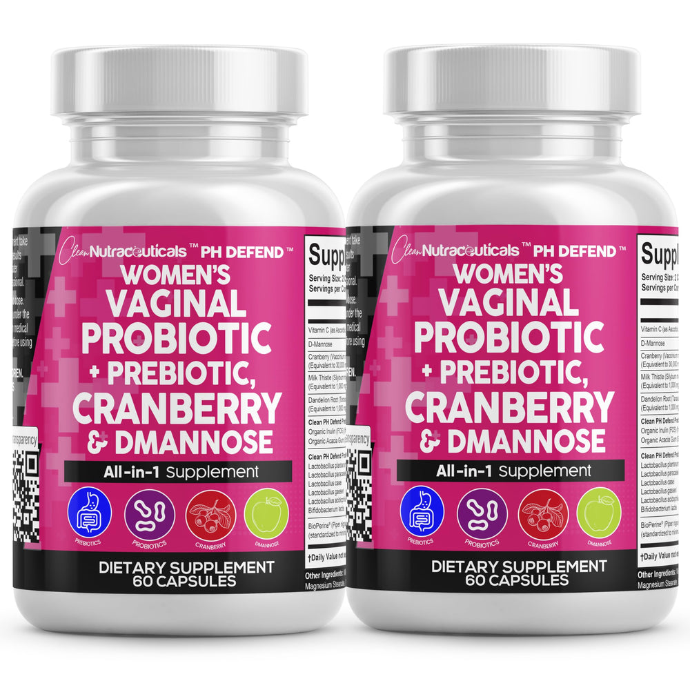 Front view of Clean Nutraceuticals Vaginal Probiotics 2-pack