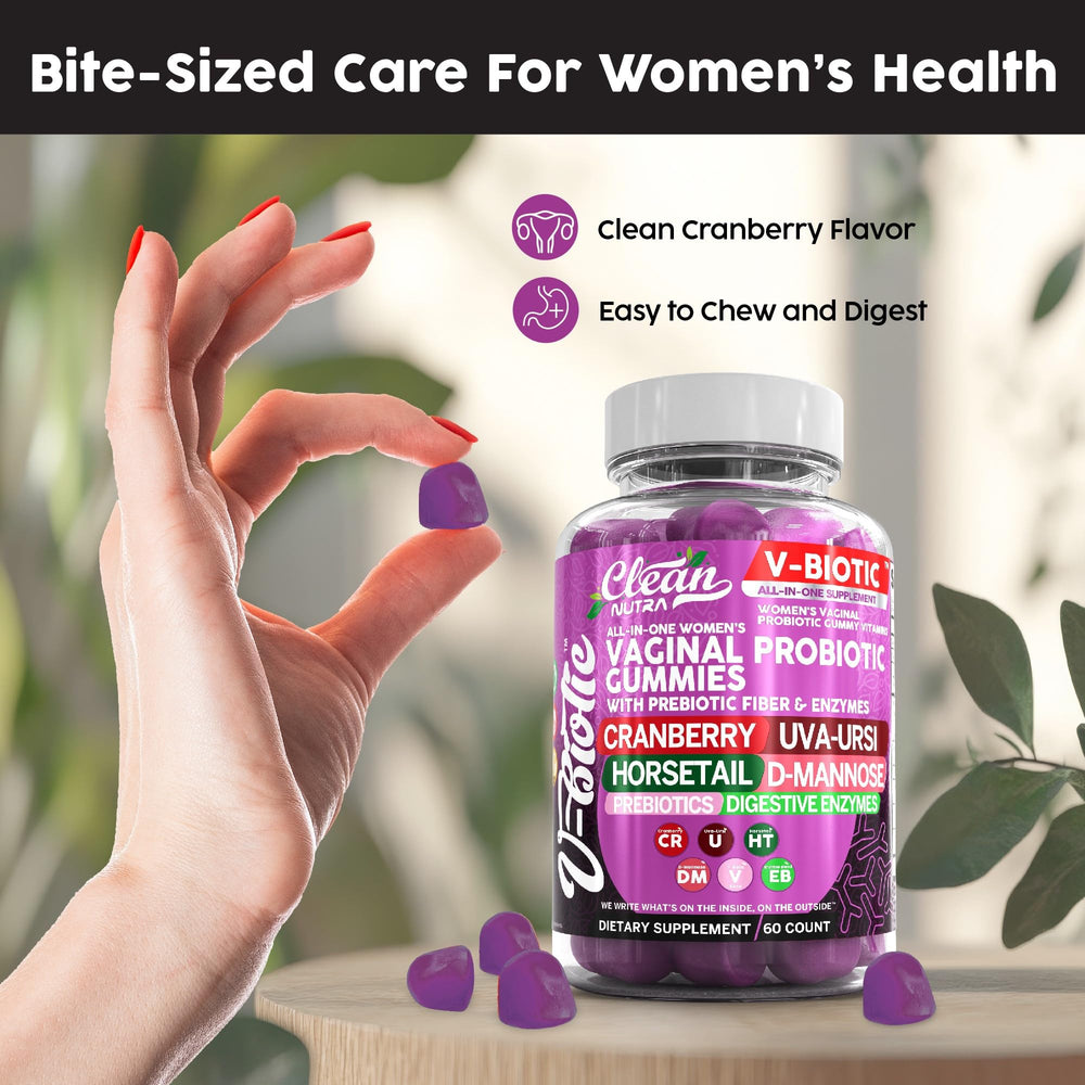 Herbal ingredients including UVA Ursi, horsetail, and cranberry in supplement form
