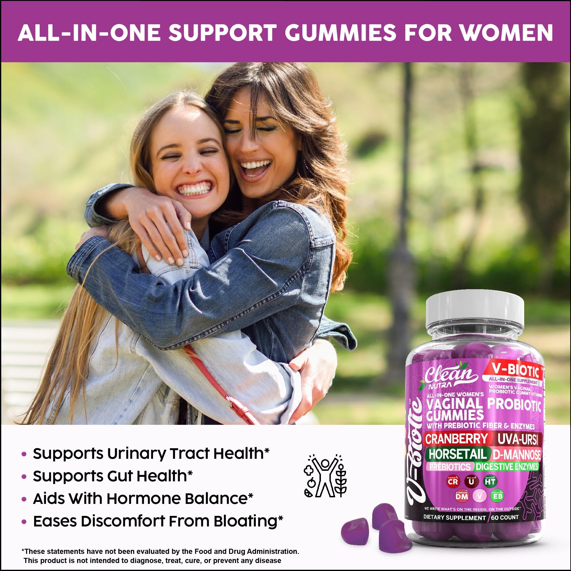 Multi-vitamin and mineral support for women's health with probiotics