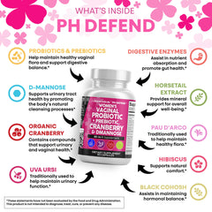 Ingredients overview showing probiotics and prebiotics blend