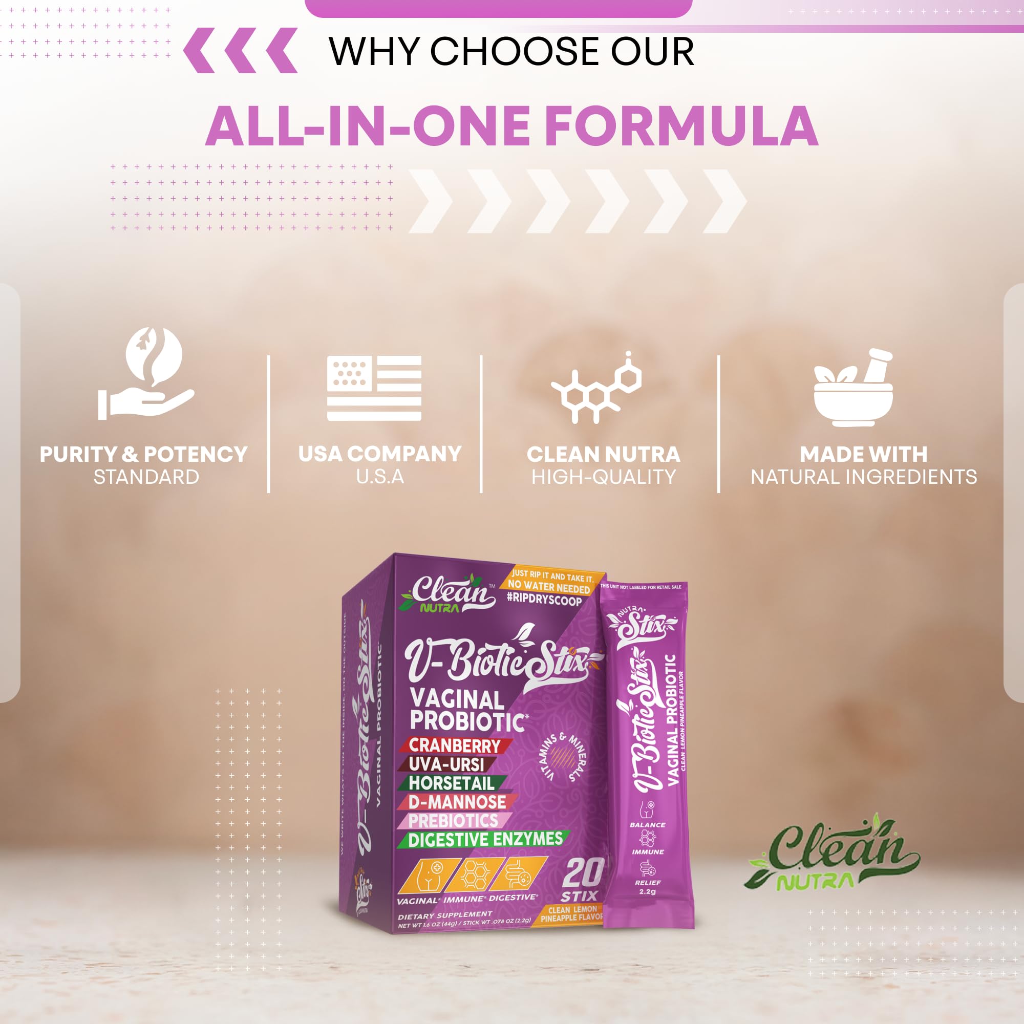 Daily-use probiotic STIX with lactobacillus strains