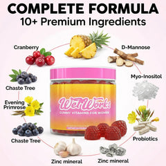 Supplement facts label listing probiotic strains on Clean Nutraceuticals Wet Works container for transparency