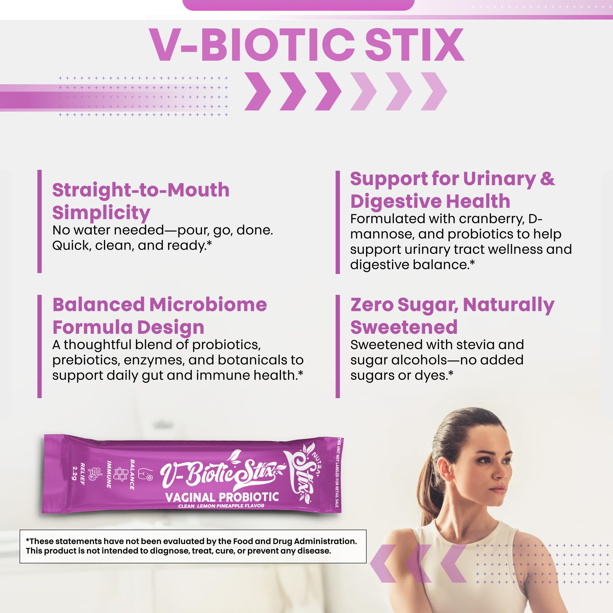 Urinary tract health and odor support features
