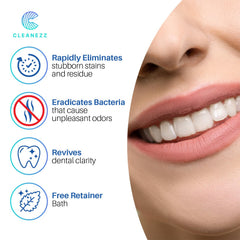Free denture bath included with the Cleanezz package