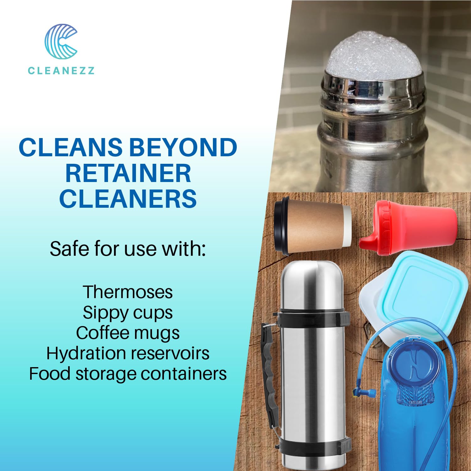 Discoloration removal on dental appliances with Cleanezz