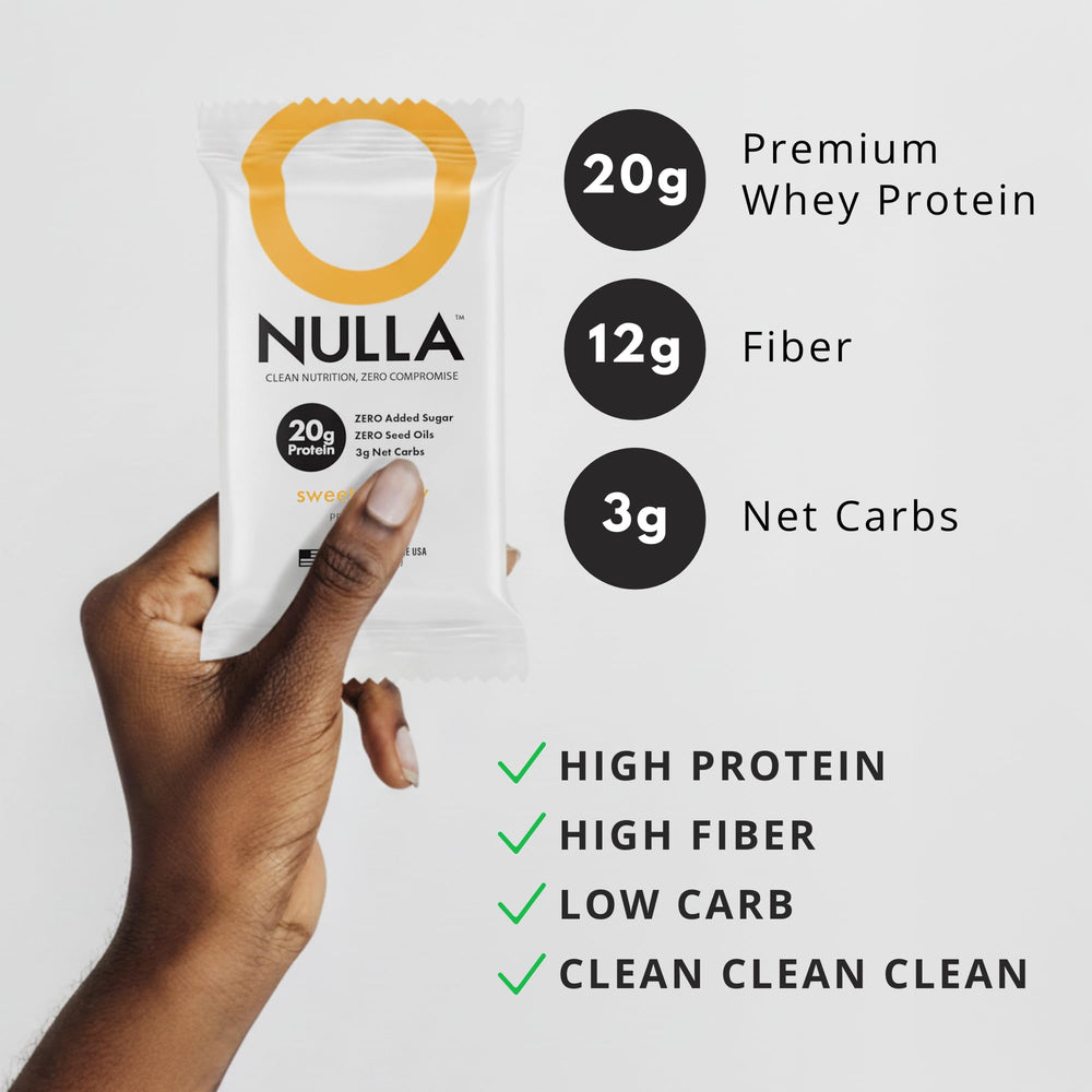 CleanForm Nulla Bar no-seed-oils image emphasizes seed-oil-free ingredient choice.