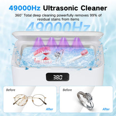Product showing five timer modes for precision cleaning