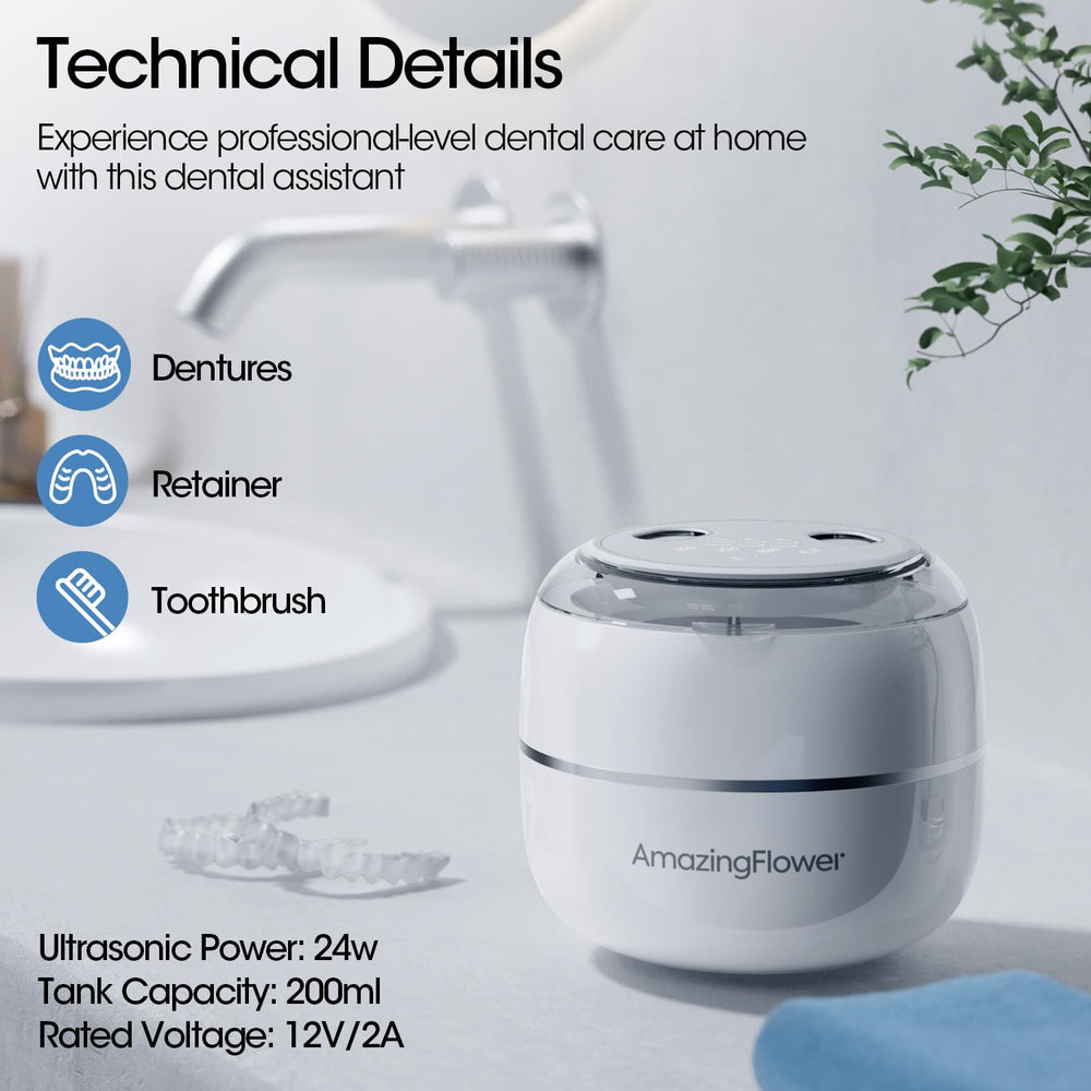 Product showing four LED lights for enhanced cleaning
