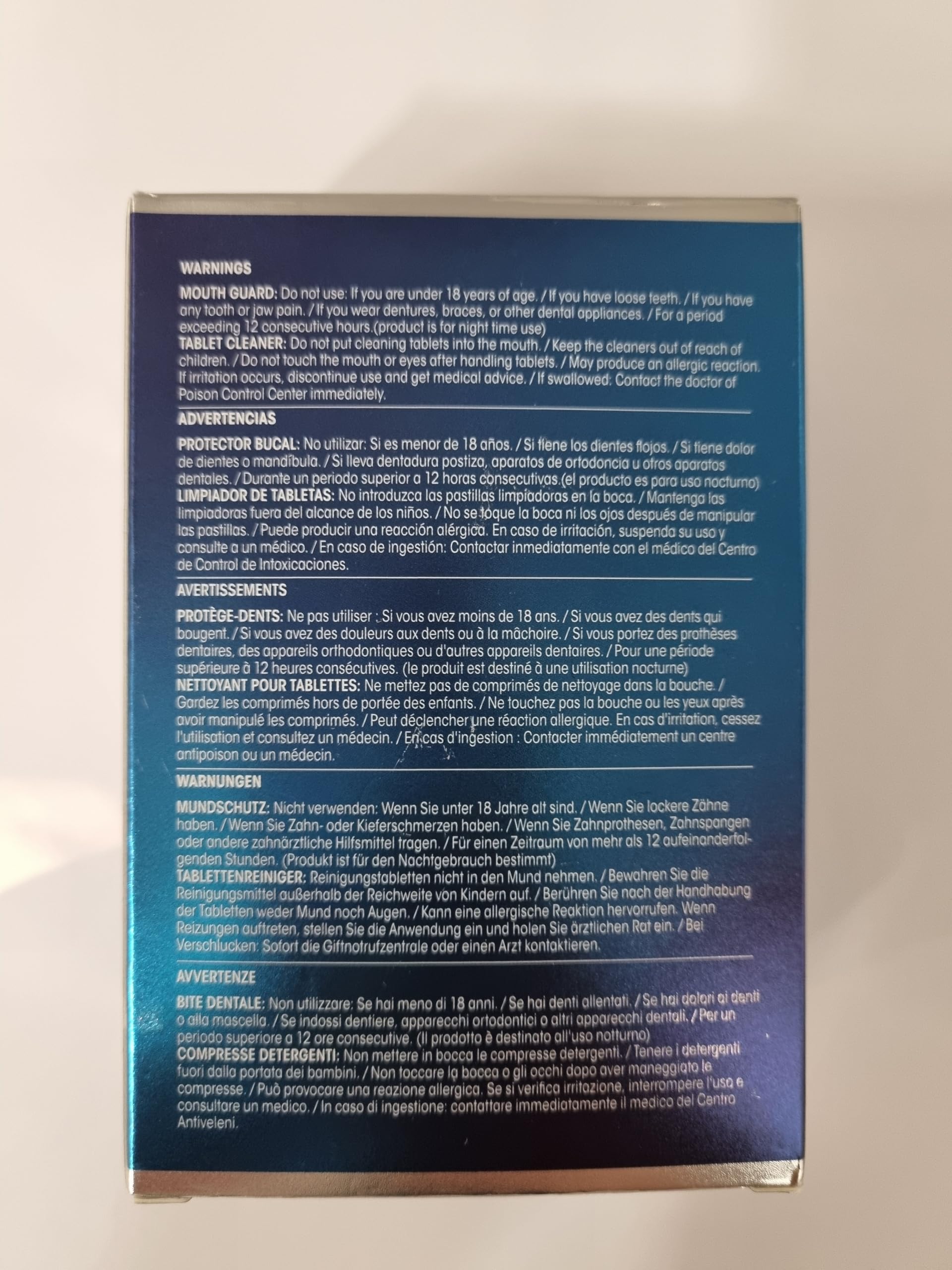 Cleaning tablets pack included with product