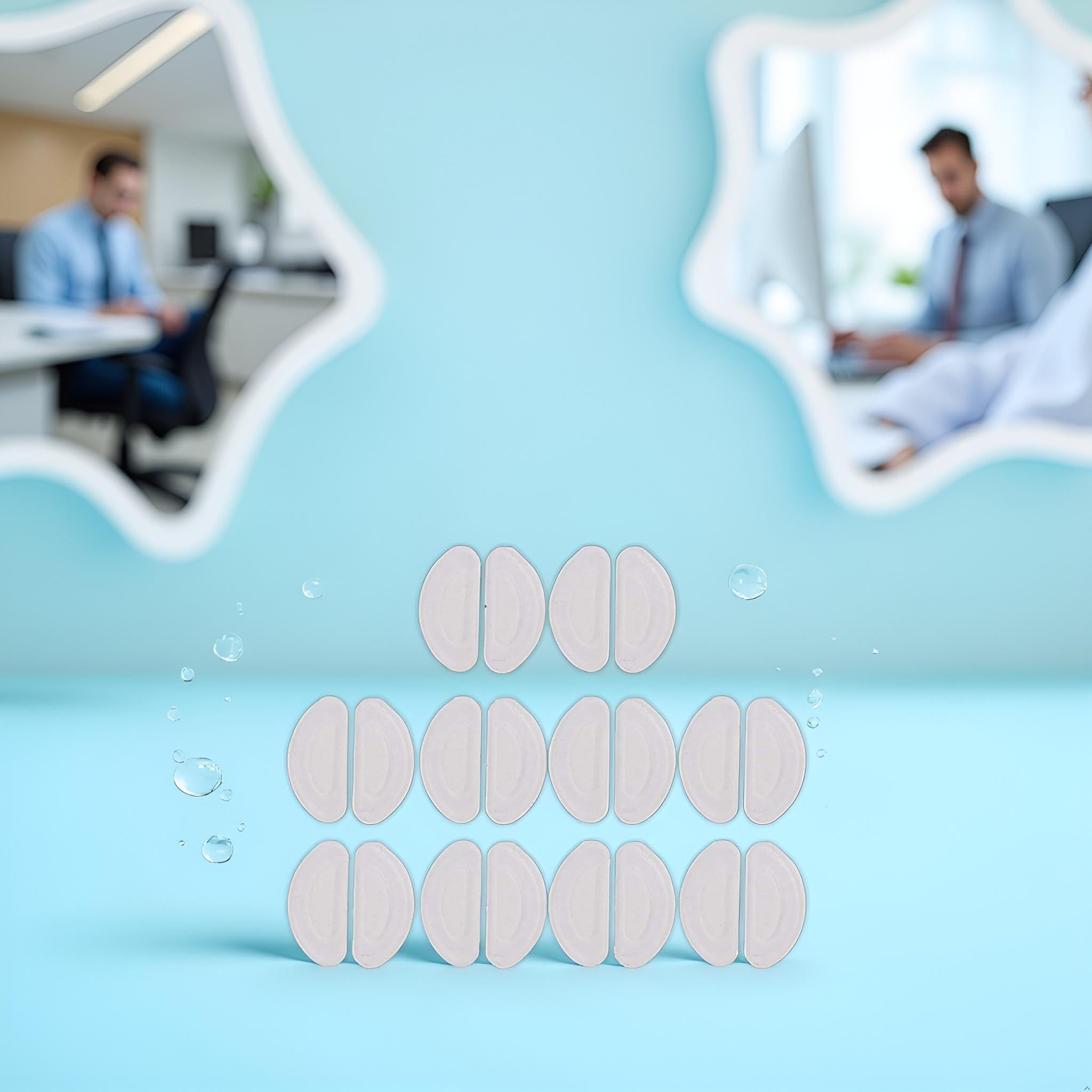 10-pair pack of clear silicone nose pads