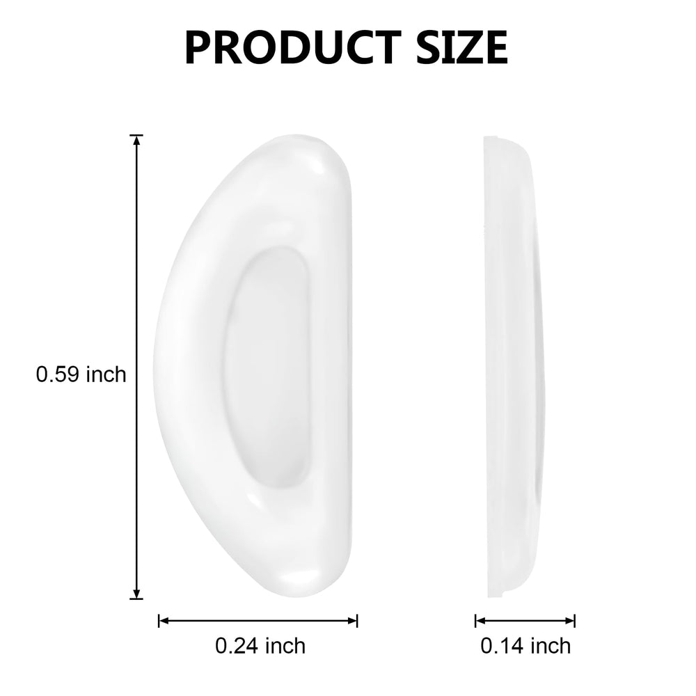 Clear and black silicone nose pads