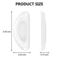 Clear and black silicone nose pads