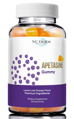 Apetasine gummy close-up showing orange lemon flavor