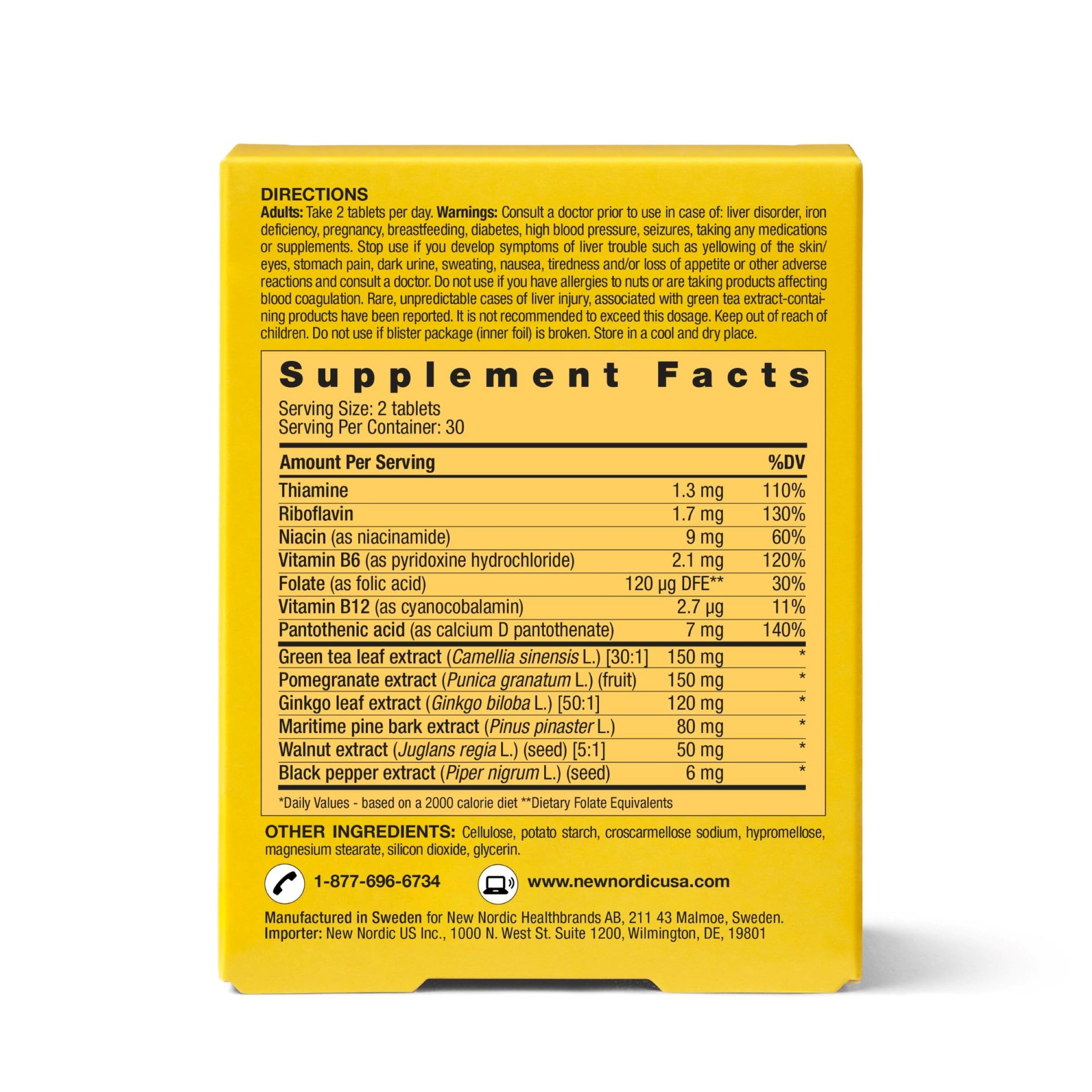 Vitamin B complex ingredients for Clear Brain
