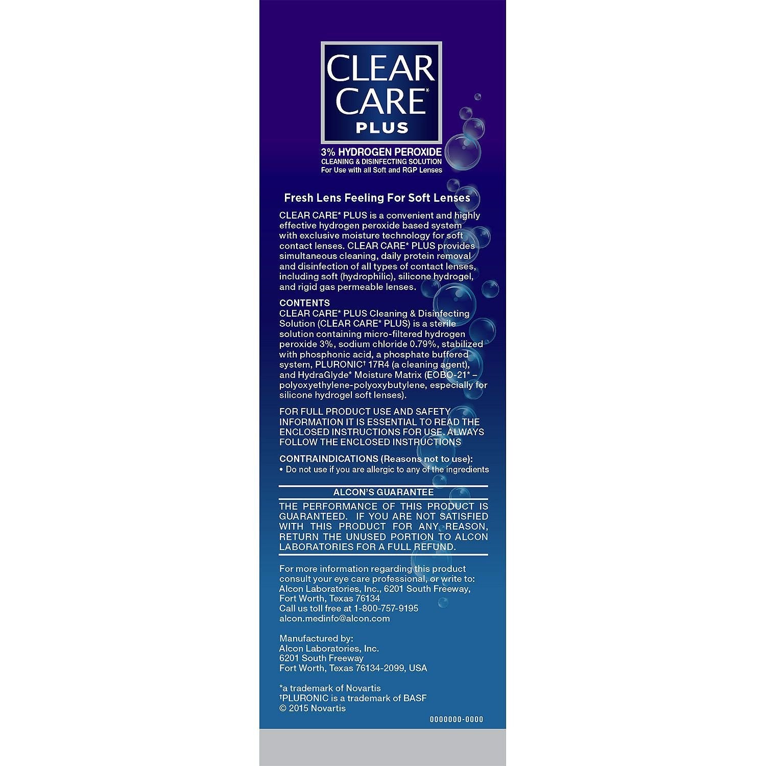 Lenses feel like new after cleansing with Clear Care Plus