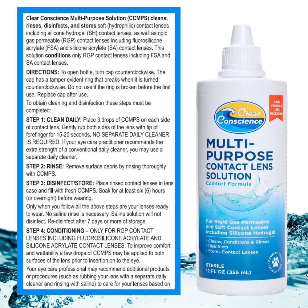 Recyclable plastic bottle of Clear Conscience solution
