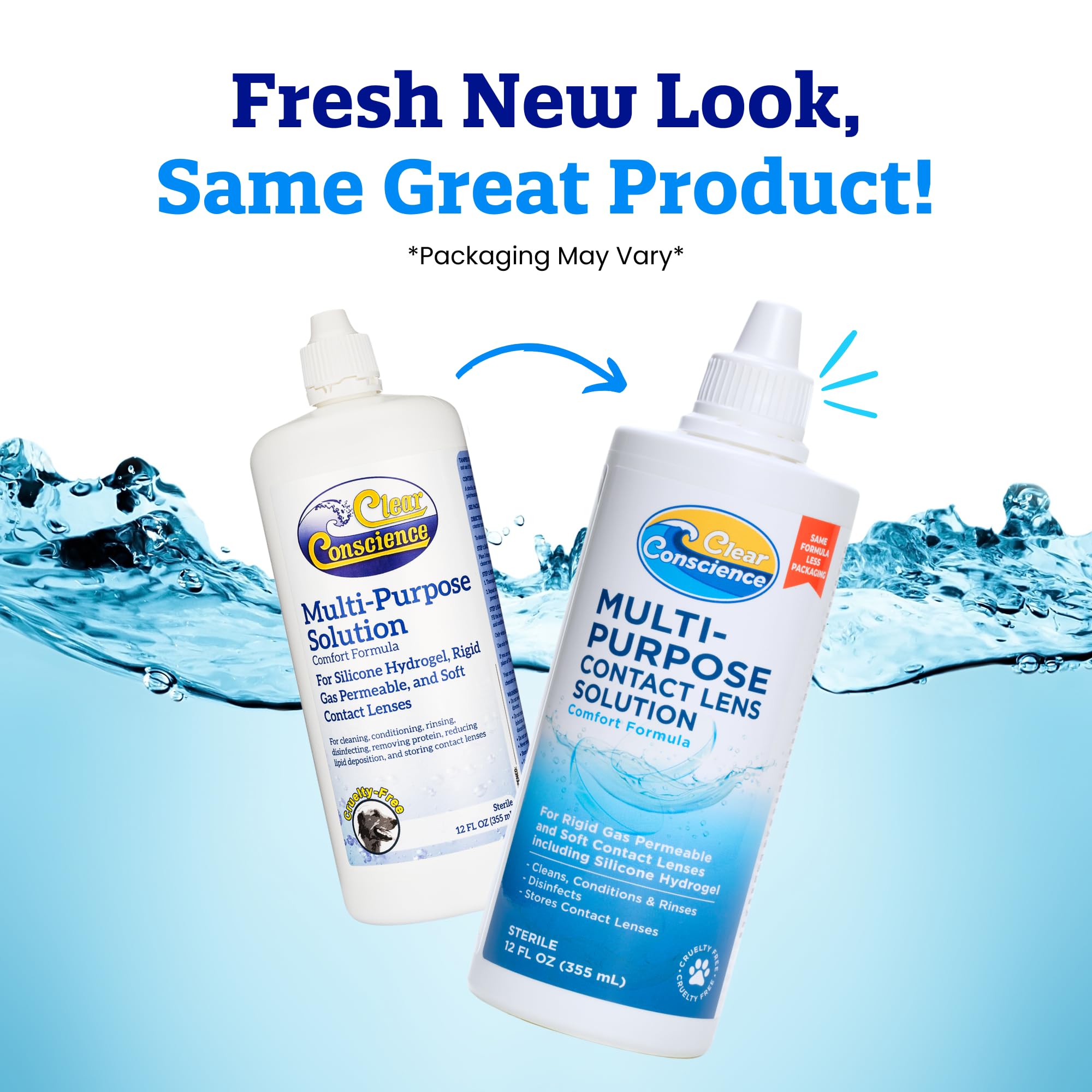 Spill-proof cap of Clear Conscience contact lens solution