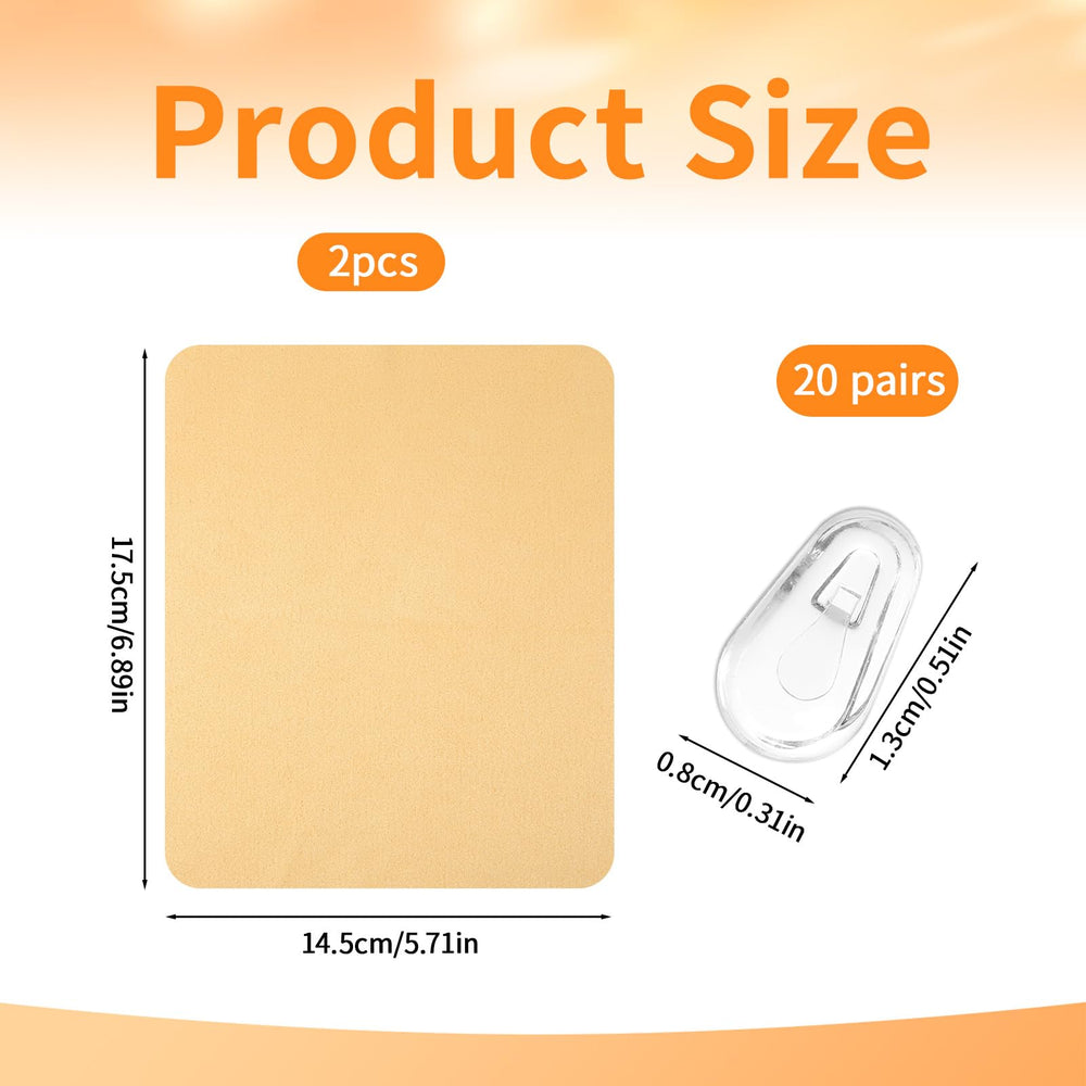 Close-up of transparent silicone nose pads