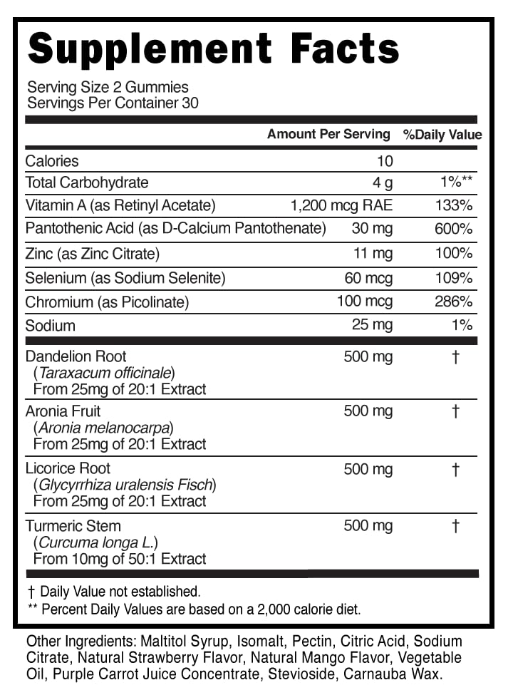 Healthy skin concept imagery with gummies
