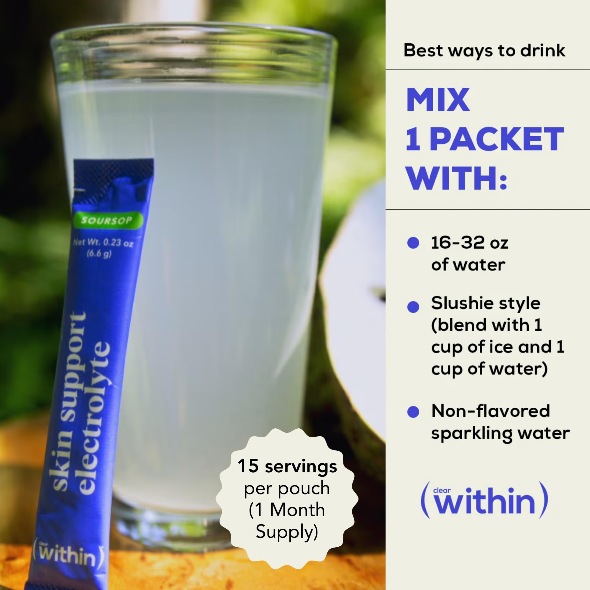 Graphic showing electrolyte blend: magnesium, zinc, potassium