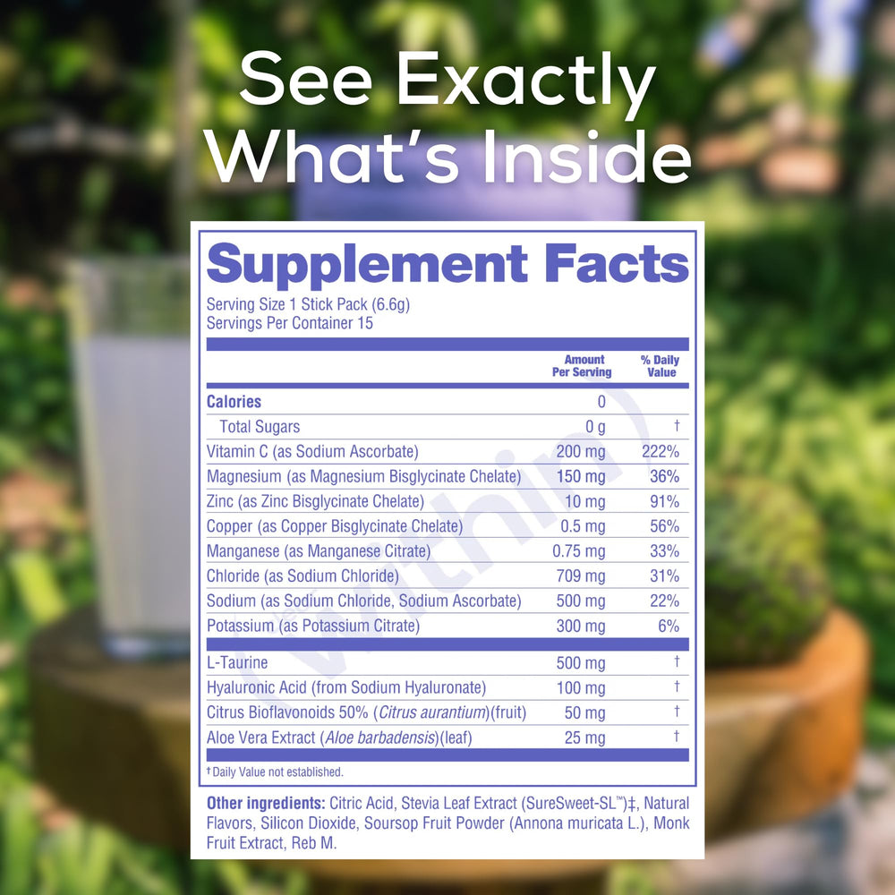 Woman mixing powder into water for hydration